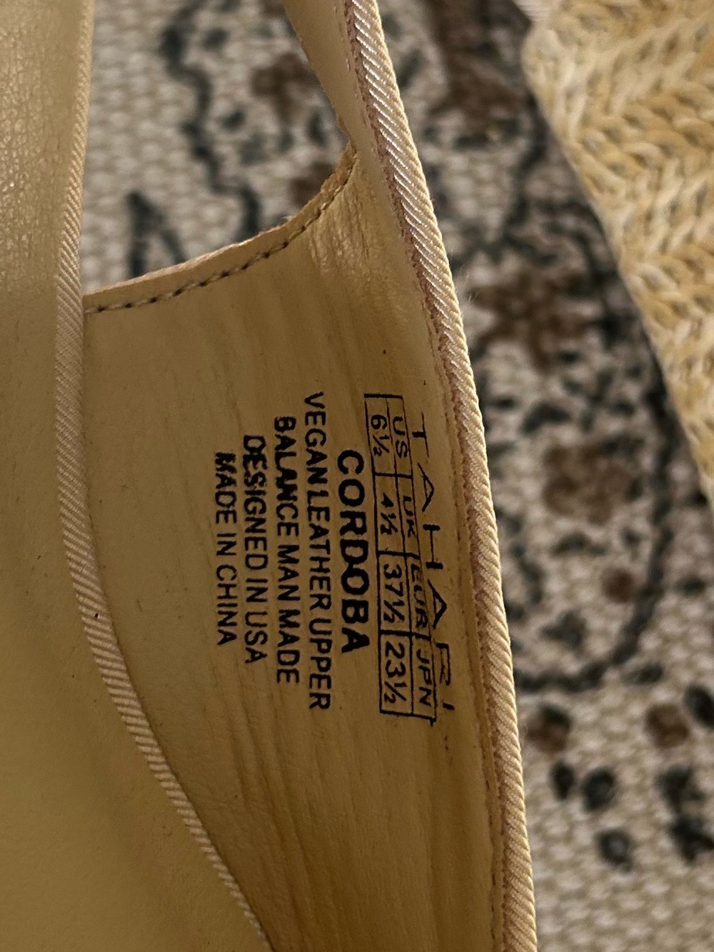 Tahari Woven Slingback Flats, Natural Raffia Pointed Toe Quiet Luxury Sz 6.5 - Picture 5 of 5